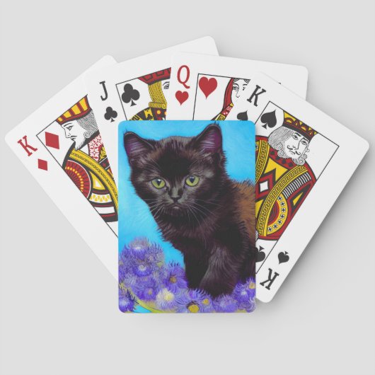 Jeu De Cartes Van Gogh Chat et fleurs (dos)