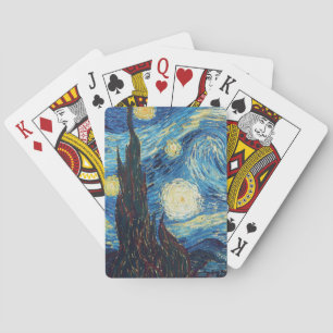 Jeu De Cartes Van Gogh Nuit étoilée Vintage Bleu Chef-d'œuvre