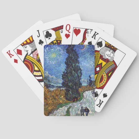 Jeu De Cartes Van Gogh Road Avec Cyprès Impressionnisme (dos)