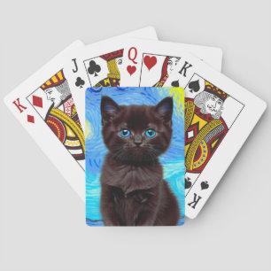 Jeu De Cartes Van Gogh Starry Night Black Cat