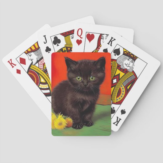 Jeu De Cartes Van Gogh Style Chat noir (dos)