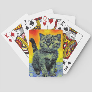 Jeu De Cartes Van Gogh Style Chat Sunset Beach