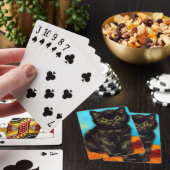 Jeu De Cartes Van Gogh Style Pouting Kitten (In Situ)