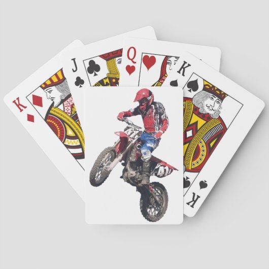 Jeu De Cartes Vélo rouge de saleté (dos)