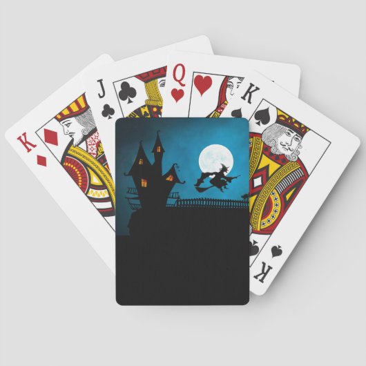 Jeu De Cartes Vélo Sorcière volant (dos)
