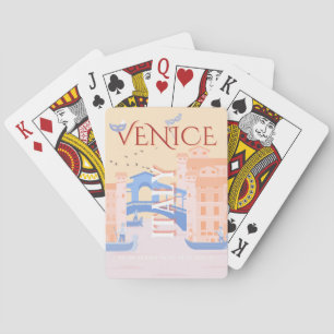 Jeu De Cartes Venice Travel Art, Italie, Travel Art, Retro