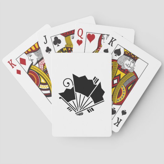 Jeu De Cartes Ventilateurs en forme de papillon (Ageha) (dos)