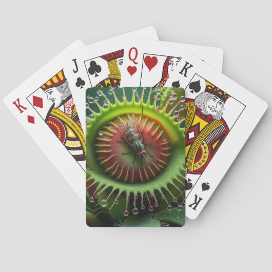Jeu De Cartes Venus Flytrap Floral Carnivorous Whimsical (dos)