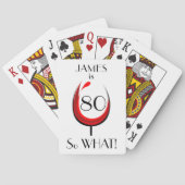 Jeu De Cartes Verre rouge positif moderne 80e anniversaire (dos)