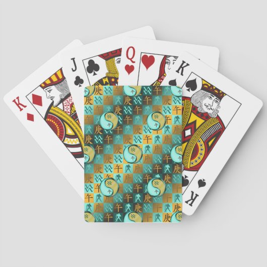 Jeu De Cartes Verseau & Cheval de Métal (dos)