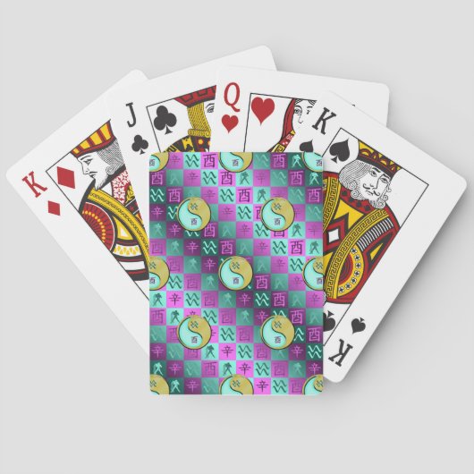Jeu De Cartes Verseau & Coq de Métal (dos)