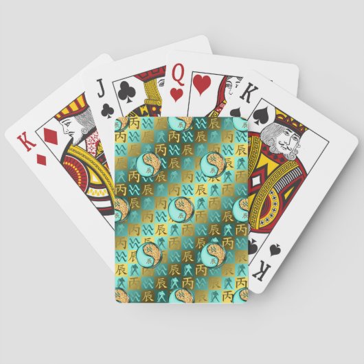 Jeu De Cartes Verseau & Dragon de Feu (dos)