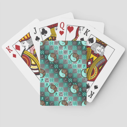 Jeu De Cartes Verseau & Lapin de Terre (dos)
