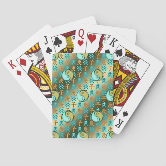 Jeu De Cartes Verseau & Rat de Métal (dos)