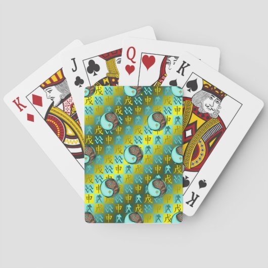 Jeu De Cartes Verseau & Singe de Terre (dos)