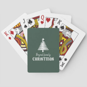 Jeu De Cartes Vert arbre de Noël de famille