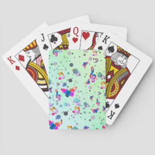 Jeu De Cartes Vert avec conception musicale colorée
