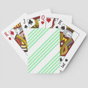Jeu De Cartes Vert et blanc cinq bandes motif