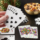 Jeu De Cartes Vert jaune pourpre Mardi Gras fleur de lis (In Situ)