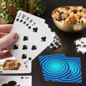 Jeu De Cartes Vertige bleu se développant en spirales (In Situ)