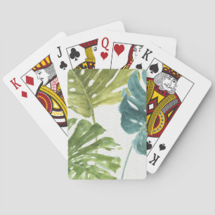Jeu De Cartes Verts mixtes Palmes tropicales
