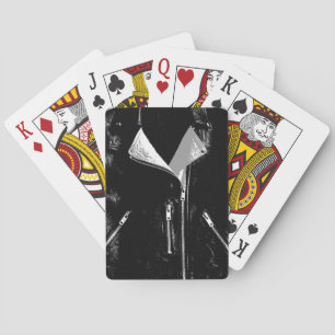 Jeu De Cartes Veste en cuir Blanc jouer cartes