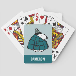 Jeu De Cartes Veste Snoopy Winter Puffer Jouer aux cartes