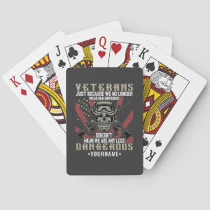 Jeu De Cartes Vétéran patriotique USA Funny Humour