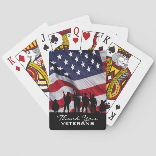 Jeu De Cartes Vétérans de Merci - silhouette de soldats (dos)