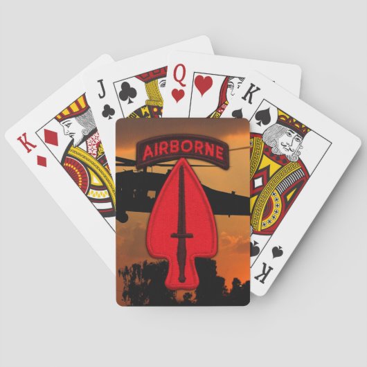 Jeu De Cartes Vétérans de patchs d'opérations spéciales de l'USA (dos)