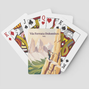 Jeu De Cartes Via Ferrata Dolomites Italie