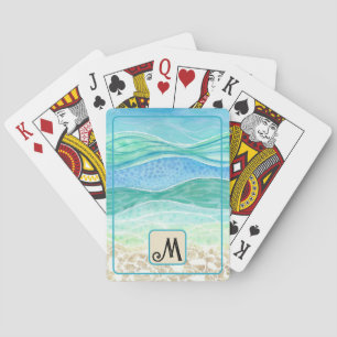 Jeu De Cartes Vibes Abstraites de plage aquarelle personnalisée