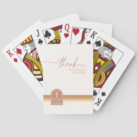 Jeu De Cartes Vibes du désert Merci Mariage Terra Cotta ID1019 (dos)