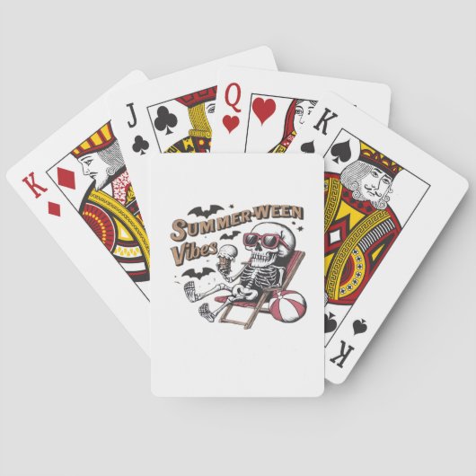 Jeu De Cartes Vibes Heureuses de Sumerween Squelette Crème Glacé (dos)