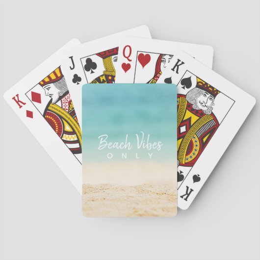 Jeu De Cartes Vibes Plage uniquement aquarelle Océan + Plage (dos)