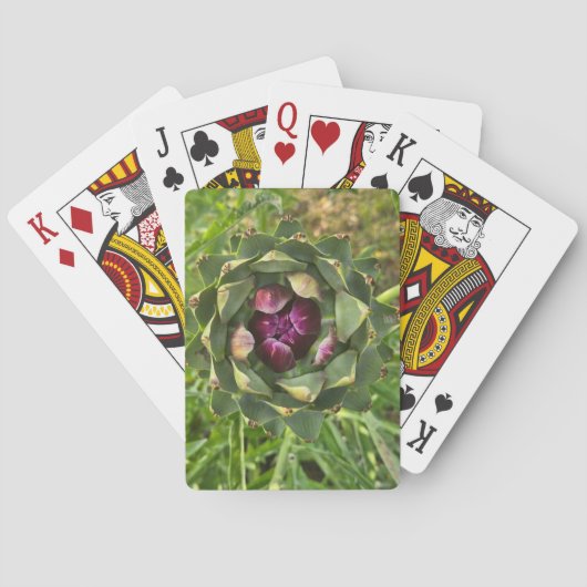 Jeu De Cartes Vibrant Green and Purple Tuscan Artichoke (dos)