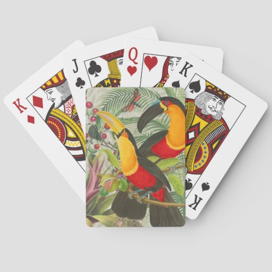 Jeu De Cartes Vibrant Tropical Toucan Birds Art Exotic Jungle (dos)