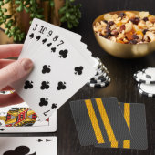 Jeu De Cartes Vibrant Yellow Racing Stripes Carbon Fiber Style (In Situ)