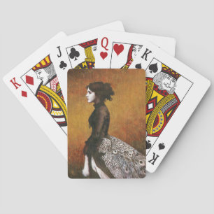 Jeu De Cartes Victorian Peacock Girl Jouer des cartes