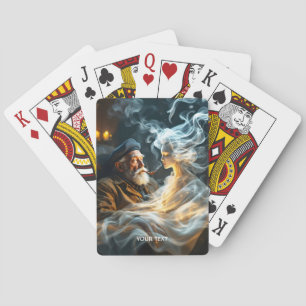 Jeu De Cartes Vieil Homme Fantastique et Mignon Fumant