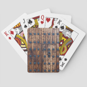Jeu De Cartes Vieille petite porte dans grande porte en bois ren