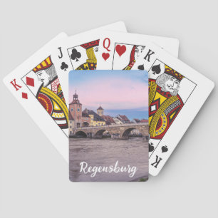 Jeu De Cartes Vieille ville historique en Ratisbonne, Allemagne