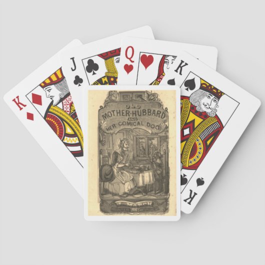 Jeu De Cartes Vielle mère Hubbard et son chien comique (dos)