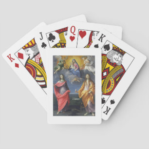 Jeu De Cartes Vierge à l'Enfant avec sainte Lucie et Marie Madel
