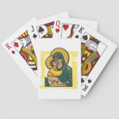 Jeu De Cartes Vierge byzantine moderne Marie et enfant religieus (dos)