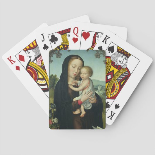 Jeu De Cartes Vierge et enfant (huile sur panneau) (dos)