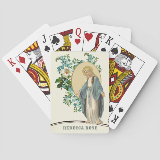 Jeu De Cartes Vierge Marie Dame de grâce catholique (dos)