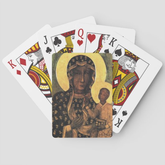 Jeu De Cartes Vierge noire Marie Icône Pologne Notre Dame (dos)