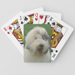 Jeu De Cartes Vieux anglais Sheepdog Chien Jouer des cartes