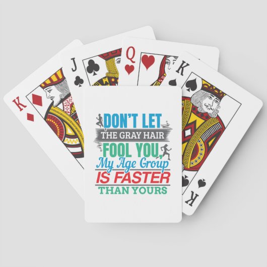 Jeu De Cartes Vieux coureur amusant - Groupe d'âge plus rapide (dos)